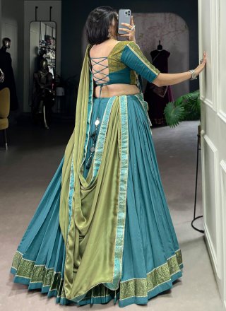 Rayon Readymade Lehenga Choli with Lace Work