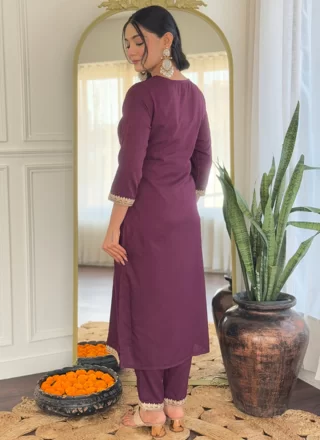 Rayon Salwar Suit with Embroidered and Print Work