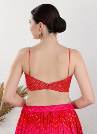 Red Art Silk Zari Work Designer Blouse