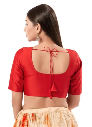 Red Brocade Designer Blouse