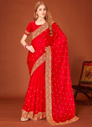 Red Fandy Classic Saree