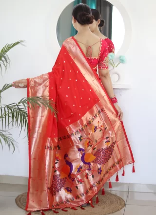 Red Silk Classic Saree 