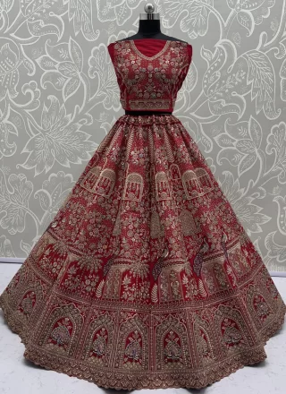 Red Silk Lehenga Choli