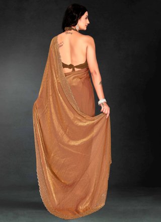 Rust Beads, Cut Dana and Zircon Work Fandy Classic Sari