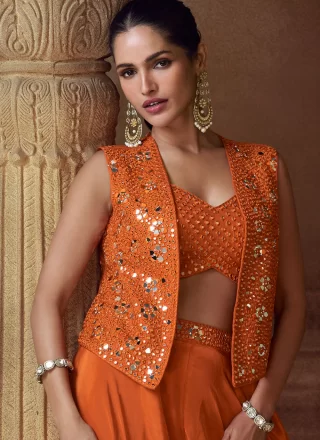 Rust Georgette Salwar Suit
