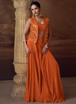 Rust Georgette Salwar Suit
