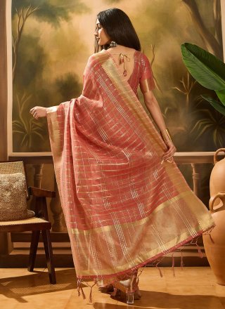 Rust Organza Trendy Saree