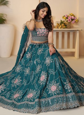 Satin Silk Lehenga Choli In Morpeach Color