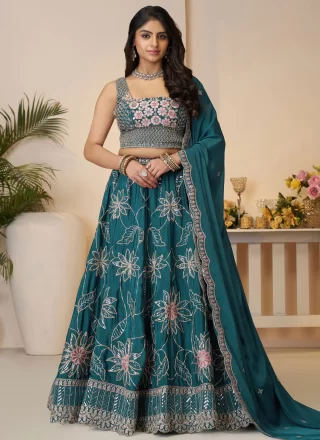 Satin Silk Lehenga Choli In Morpeach Color