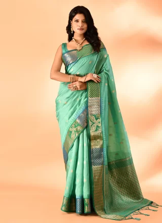 sari Wedding style orange silk saree-G3-WSA57496 | United States