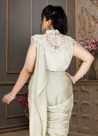 Shimmer Classic Saree In Green Colour