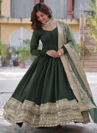 Shimmer  Designer Gown with Embroidered, Sequins and Zari Work