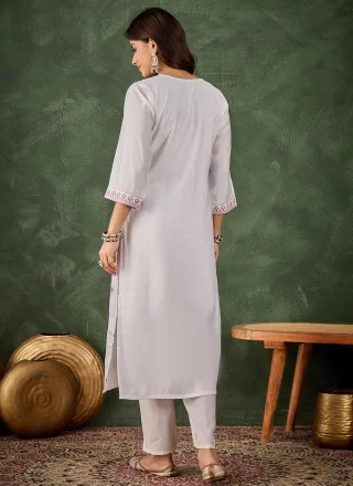 Silk Blend Designer Kurti with Embroidered Work