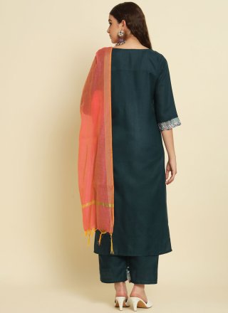 Silk Blend Readymade Style with Embroidered Work