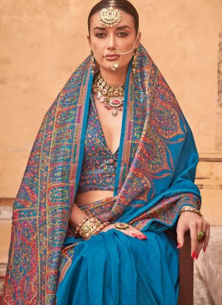 Silk Classic Saree In Blue