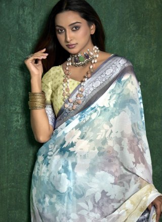 Silk Classic Saree In Multi Colour