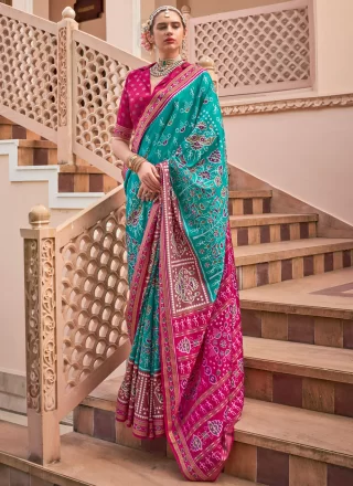 Silk Contemporary Saree In Blue