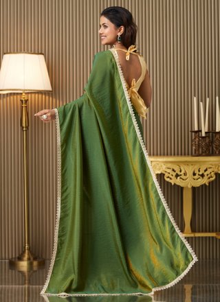 Silk Contemporary Saree with Fancy Work
