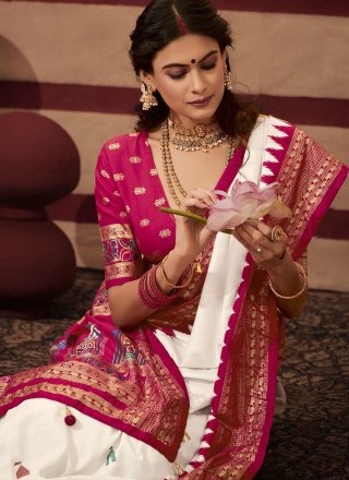 Silk Designer Sari with Jacquard Work