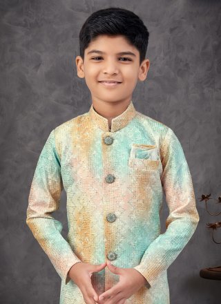 Silk Indo Western In Multi Colour