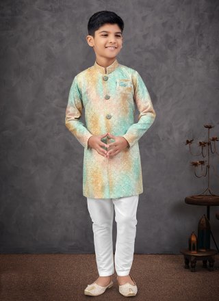 Silk Indo Western In Multi Colour