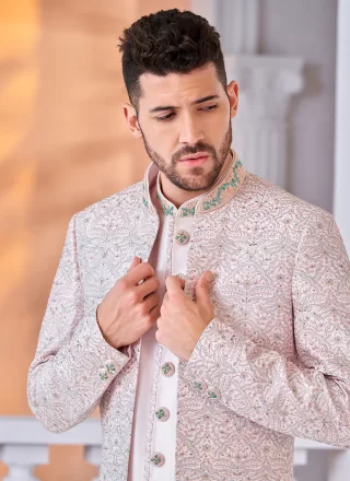Silk Indo Western In Multi Colour and Pink