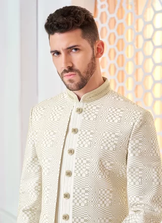Silk Indo Western with Embroidered Work
