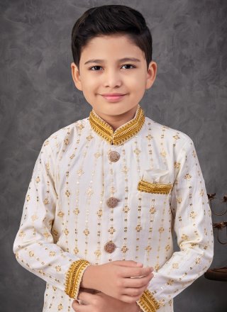 Silk Indo Western with Machine Embroidery, Stone and Thread Work