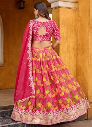 Silk Lehenga Choli In Pink Color