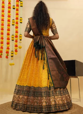 Silk Lehenga Choli In Yellow Color
