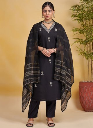 Silk Readymade Salwar Suit with Beads and Embroidered Work