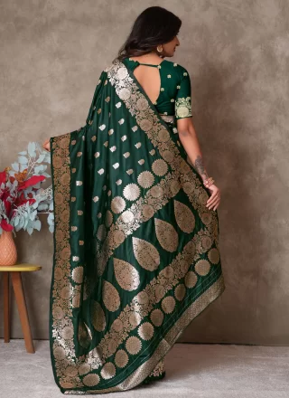 Silk Traditional Saree In Green