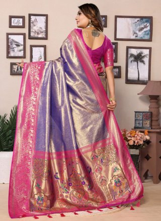 Silk Traditional Saree with Jacquard Work