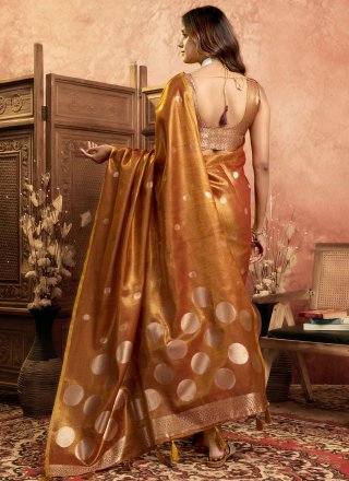 Silk Trendy Saree In Rust