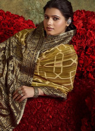Sophisticated Mustard Silk Traditional Saree