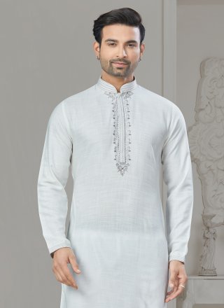 Stupendous White Cotton Kurta Pyjama