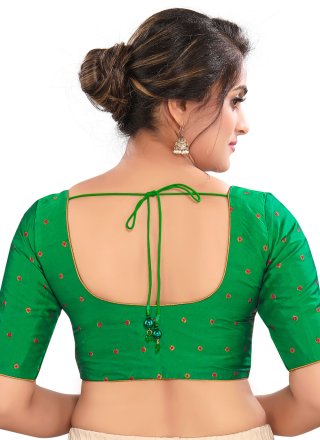 Tafeta Silk Designer Blouse In Green