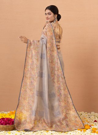 Tissue Classic Saree with Embroidered Work