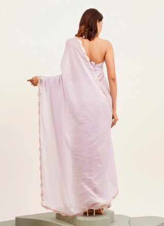 Tissue Trendy Saree In Lavender Color