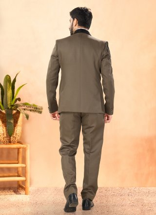 Topnotch Brown Suiting Tuxedo Suit