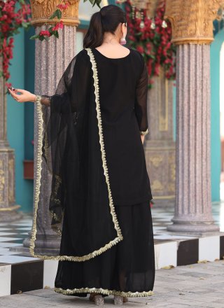 Urbane Black Georgette Readymade Lehenga Choli