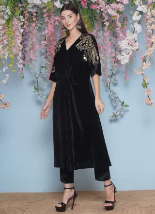 Velvet Gown In Black