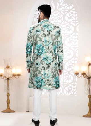 Velvet Indo Western with Print Work