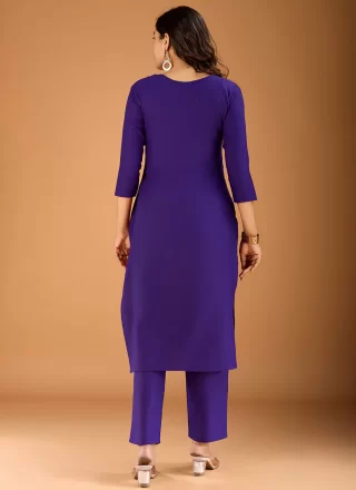 Violet Cotton Casual Kurti