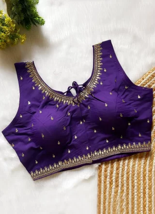 Violet Silk Blouse 