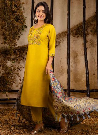 Viscose Pakistani Salwar Suit with Embroidered Work