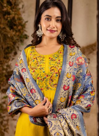 Viscose Pakistani Salwar Suit with Embroidered Work