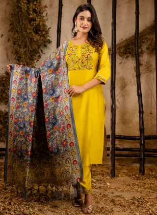 Viscose Pakistani Salwar Suit with Embroidered Work