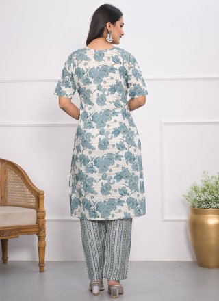 White Chanderi Casual Kurti