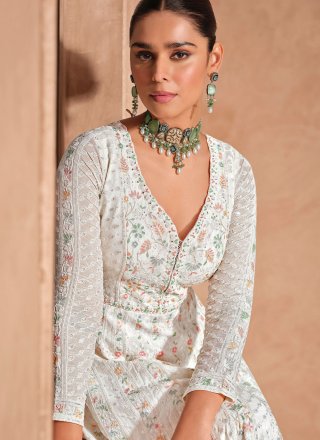 White Chinon  Designer Gown